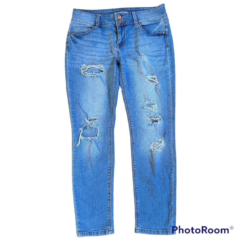 Women's Refuge Distressed Light Wash Skinny Jeans Size 10